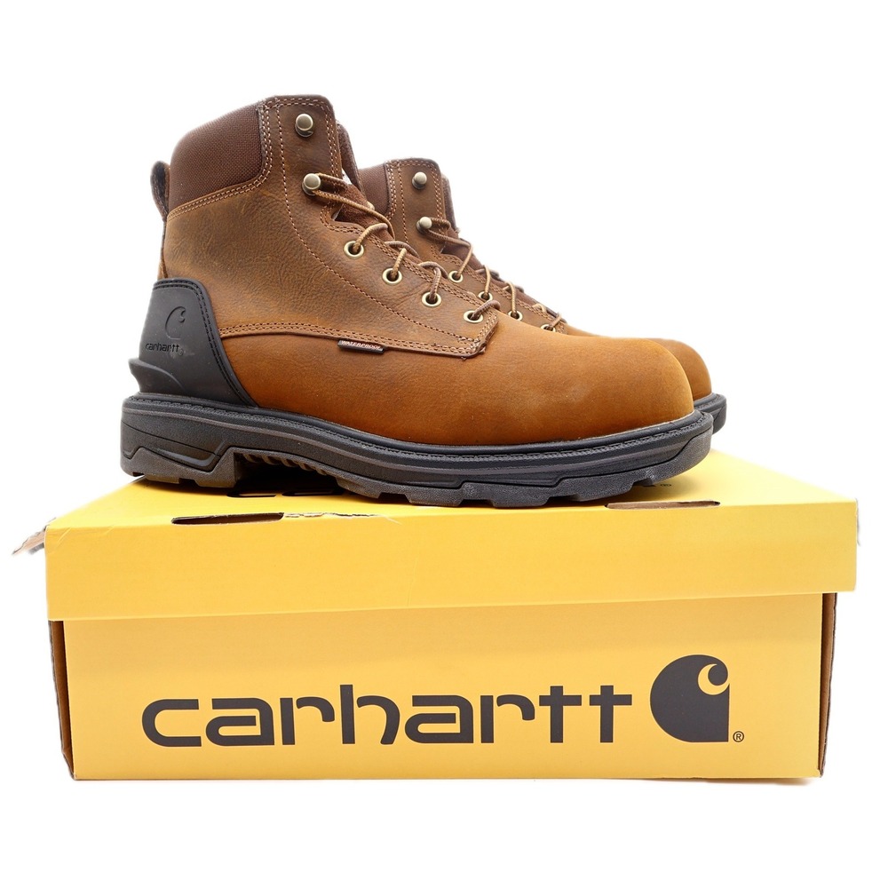 Carhartt Ironwood Work Boot Mens 11 Brown Leather Alloy Toe Waterproof FT6500-M